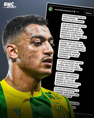 南特前锋拒绝在法甲反恐同日出场比赛,将被俱乐部处罚